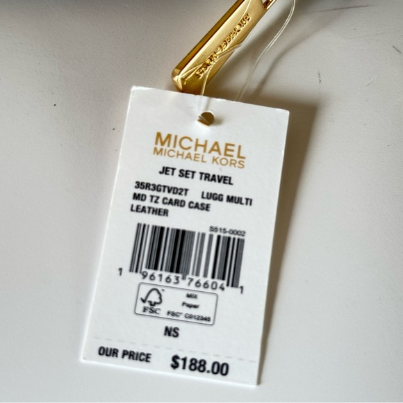 Michael Kors Jet Set Travel Dome Brown Crossbody Bag + Wallet Set - Picture 15 of 15